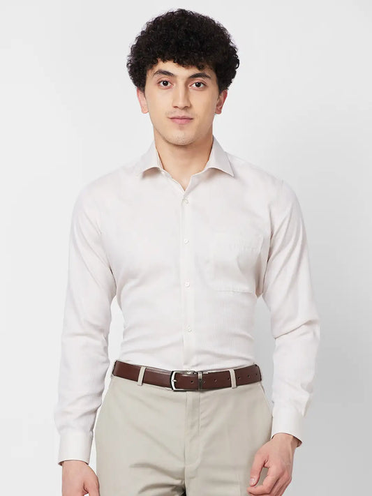 Raymond Contemporary Fit Self Design Light Petrol Shirt
