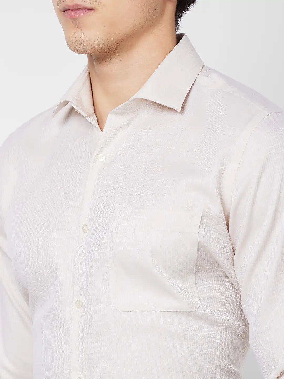 Raymond Contemporary Fit Self Design Light Petrol Shirt