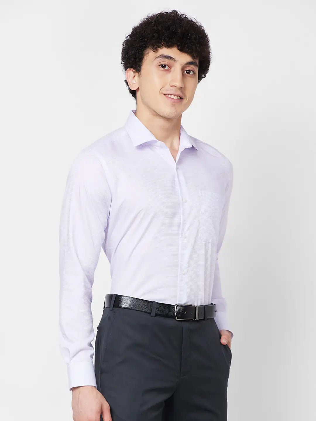 Raymond Contemporary Fit Checkered Dark Blue Shirt
