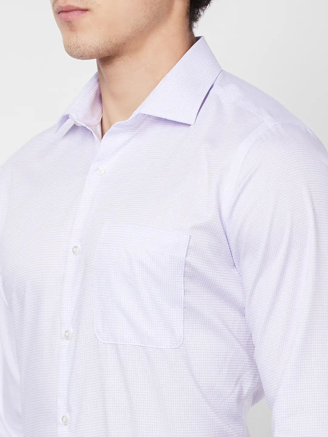 Raymond Contemporary Fit Checkered Dark Blue Shirt