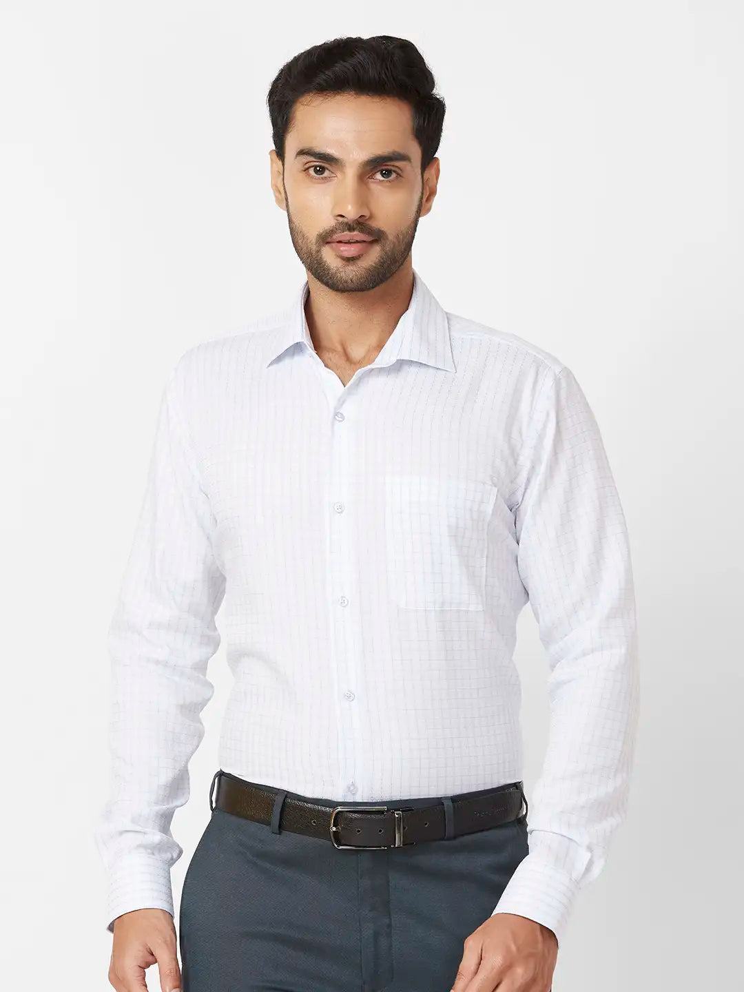 Raymond Contemporary Fit Solid Light Red Shirt