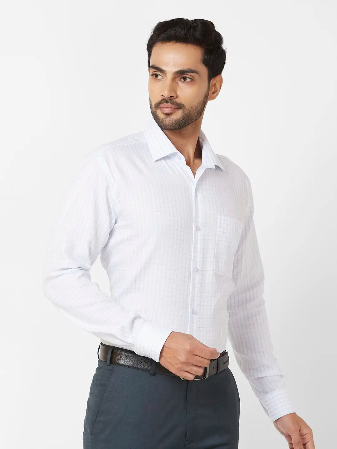Raymond Contemporary Fit Solid Light Red Shirt