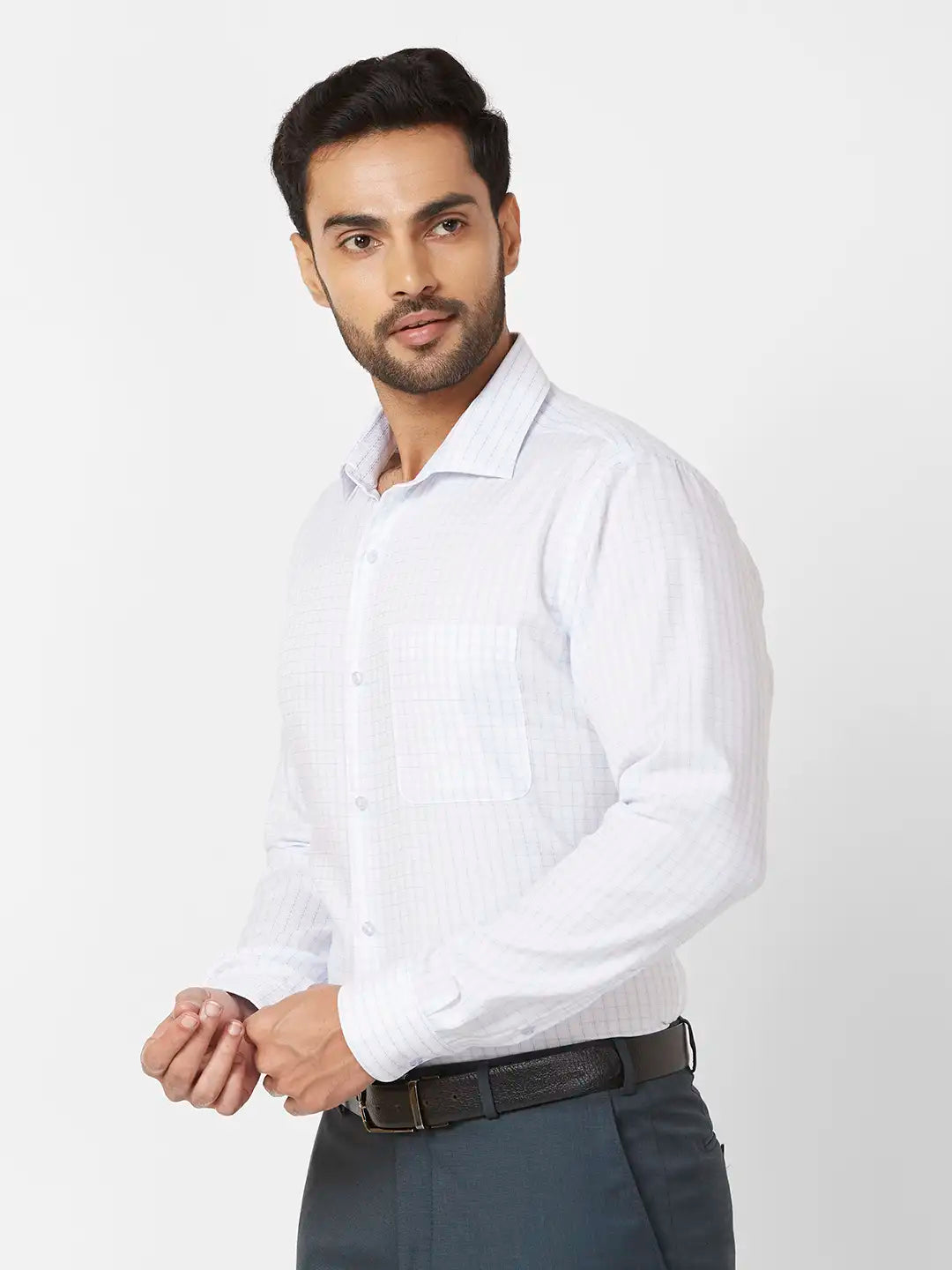 Raymond Contemporary Fit Solid Light Red Shirt