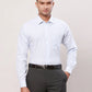 Raymond Men Grey Structure Contemporary Fit Cotton Cutaway Collar Shirt