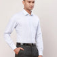 Raymond Men Grey Structure Contemporary Fit Cotton Cutaway Collar Shirt
