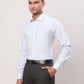 Raymond Men Grey Structure Contemporary Fit Cotton Cutaway Collar Shirt