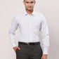 Raymond Men Blue Solid Contemporary Fit Cotton Cutaway Collar Shirt