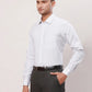 Raymond Men Blue Solid Contemporary Fit Cotton Cutaway Collar Shirt