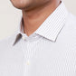 Raymond Men Blue Solid Contemporary Fit Cotton Cutaway Collar Shirt