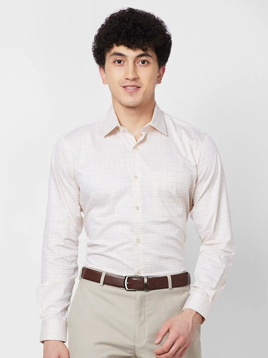 Raymond Contemporary Fit Printed Medium Red Shirt