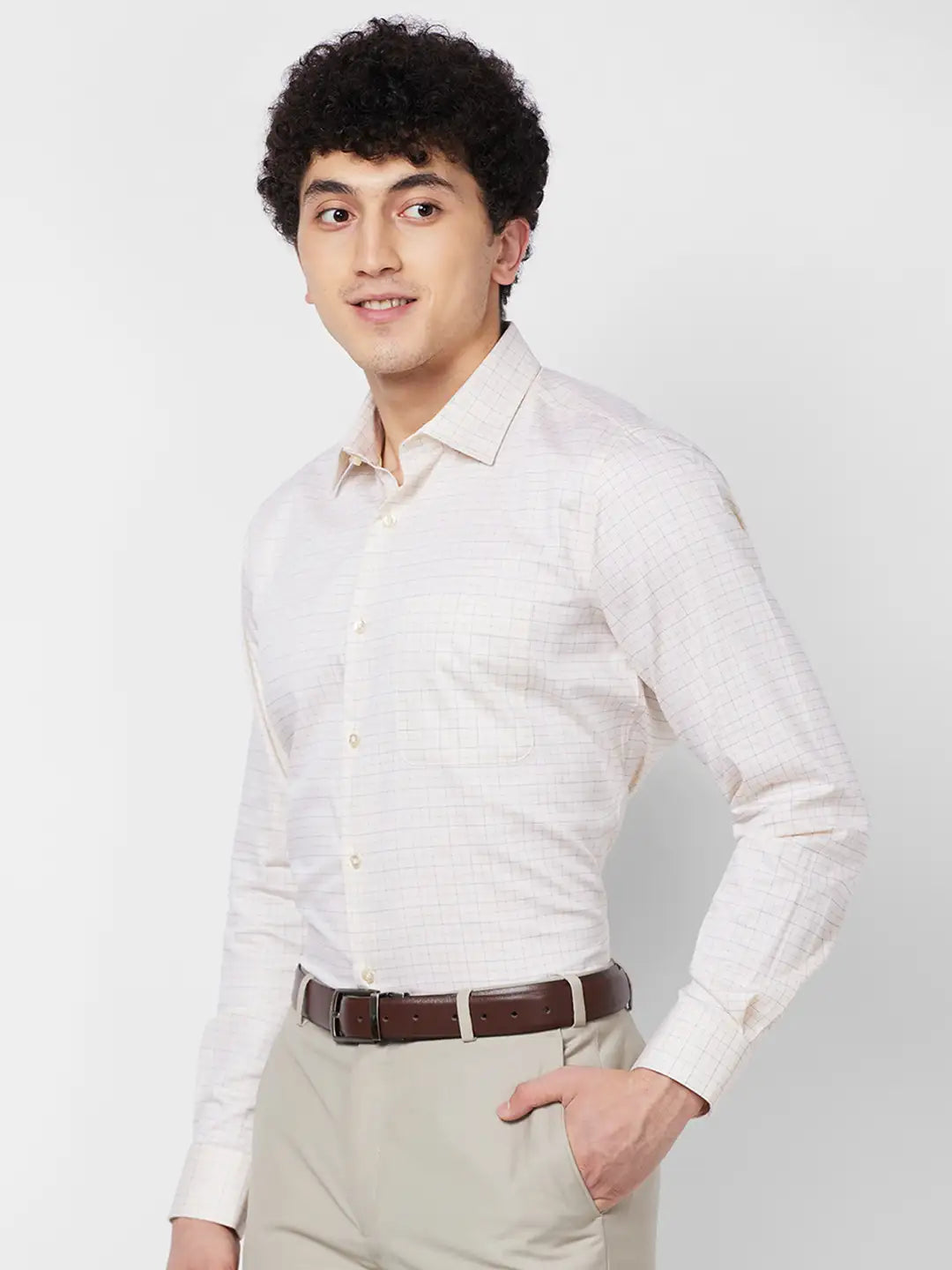 Raymond Contemporary Fit Printed Medium Red Shirt