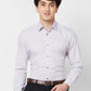 Raymond Contemporary Fit Self Design Medium Blue Shirt