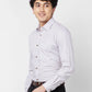Raymond Contemporary Fit Self Design Medium Blue Shirt