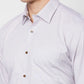 Raymond Contemporary Fit Self Design Medium Blue Shirt