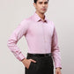 Raymond Men Orange Structure Contemporary Fit Cotton Cutaway Collar Shirt