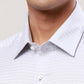 Raymond Men Blue Structure Regular Fit Cotton Cutaway Collar Shirt