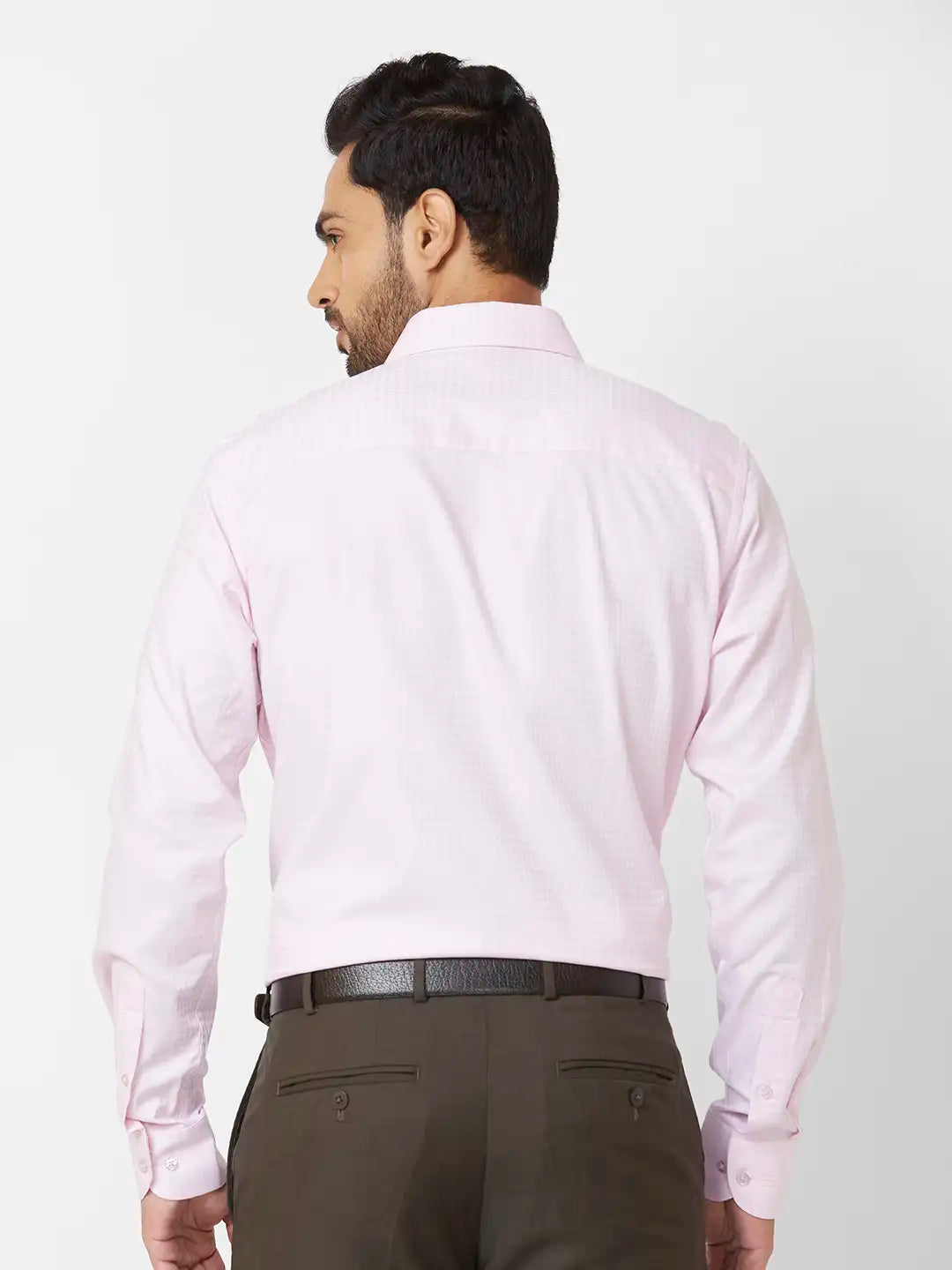 Raymond Regular Fit Self Design Medium Maroon Shirt