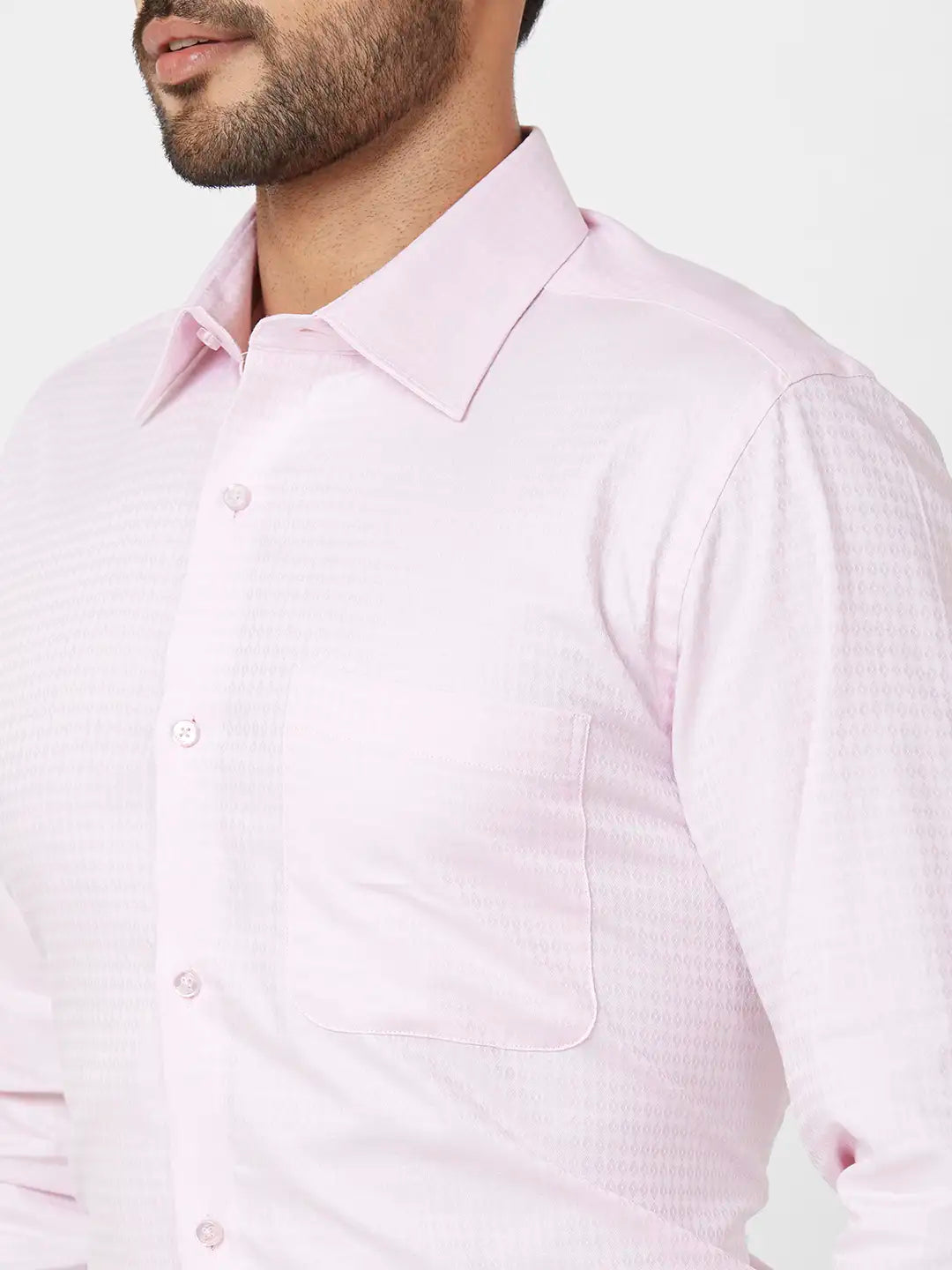 Raymond Regular Fit Self Design Medium Maroon Shirt