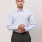 Raymond Men Violet Structure Regular Fit Cotton Cutaway Collar Shirt