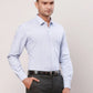 Raymond Men Violet Structure Regular Fit Cotton Cutaway Collar Shirt