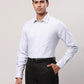 Raymond Men Blue Print Contemporary Fit Linen Shirt