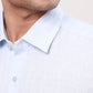 Raymond Men Violet Solid Contemporary Fit Linen Shirt