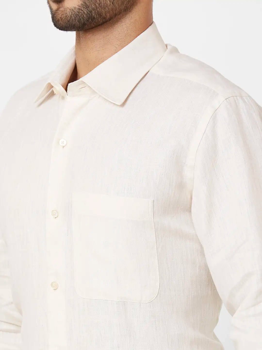 Raymond Contemporary Fit Self Design Light Green Shirt