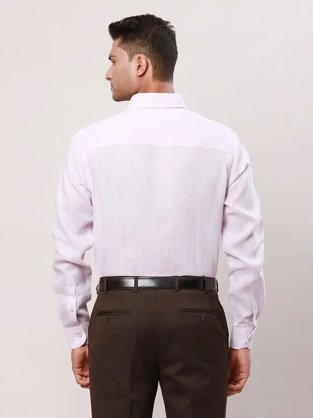 Raymond Men White Solid Contemporary Fit Linen Shirt