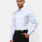 Raymond Men Violet Structure Contemporary Fit Cotton Shirt