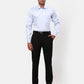 Raymond Men Violet Structure Contemporary Fit Cotton Shirt