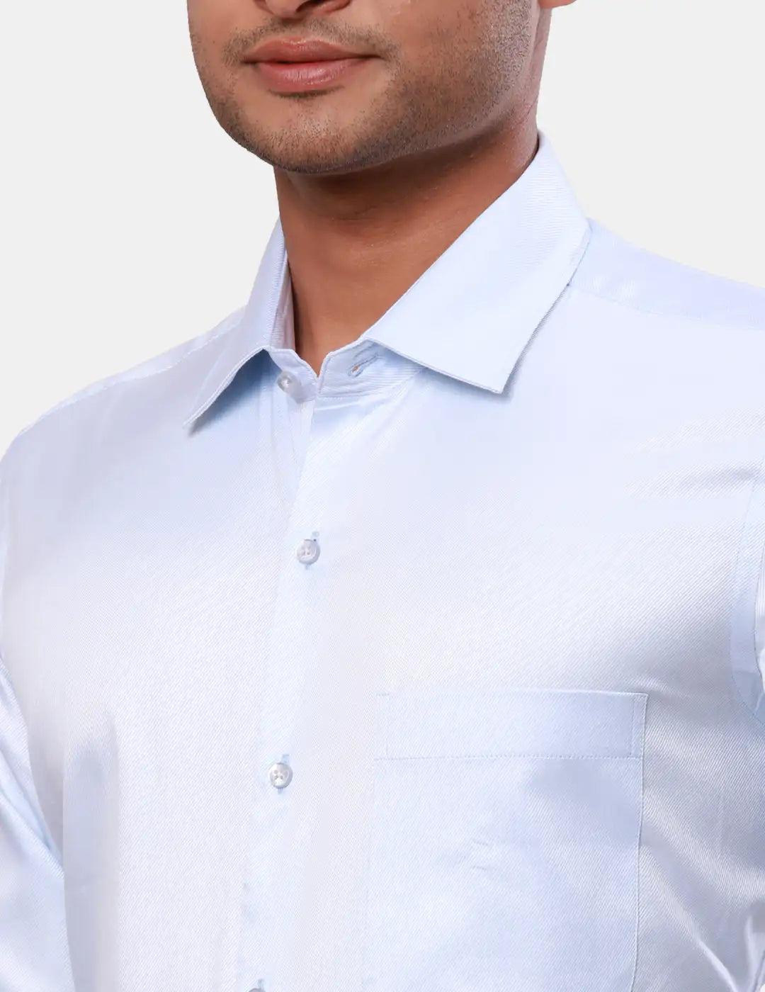 Raymond Men Violet Structure Contemporary Fit Cotton Shirt