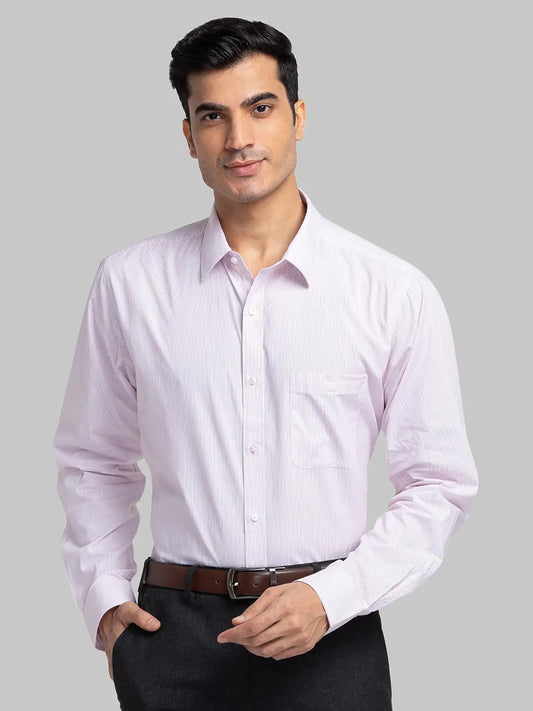 Raymond Men Orange Checks Slim Fit Cotton Shirt