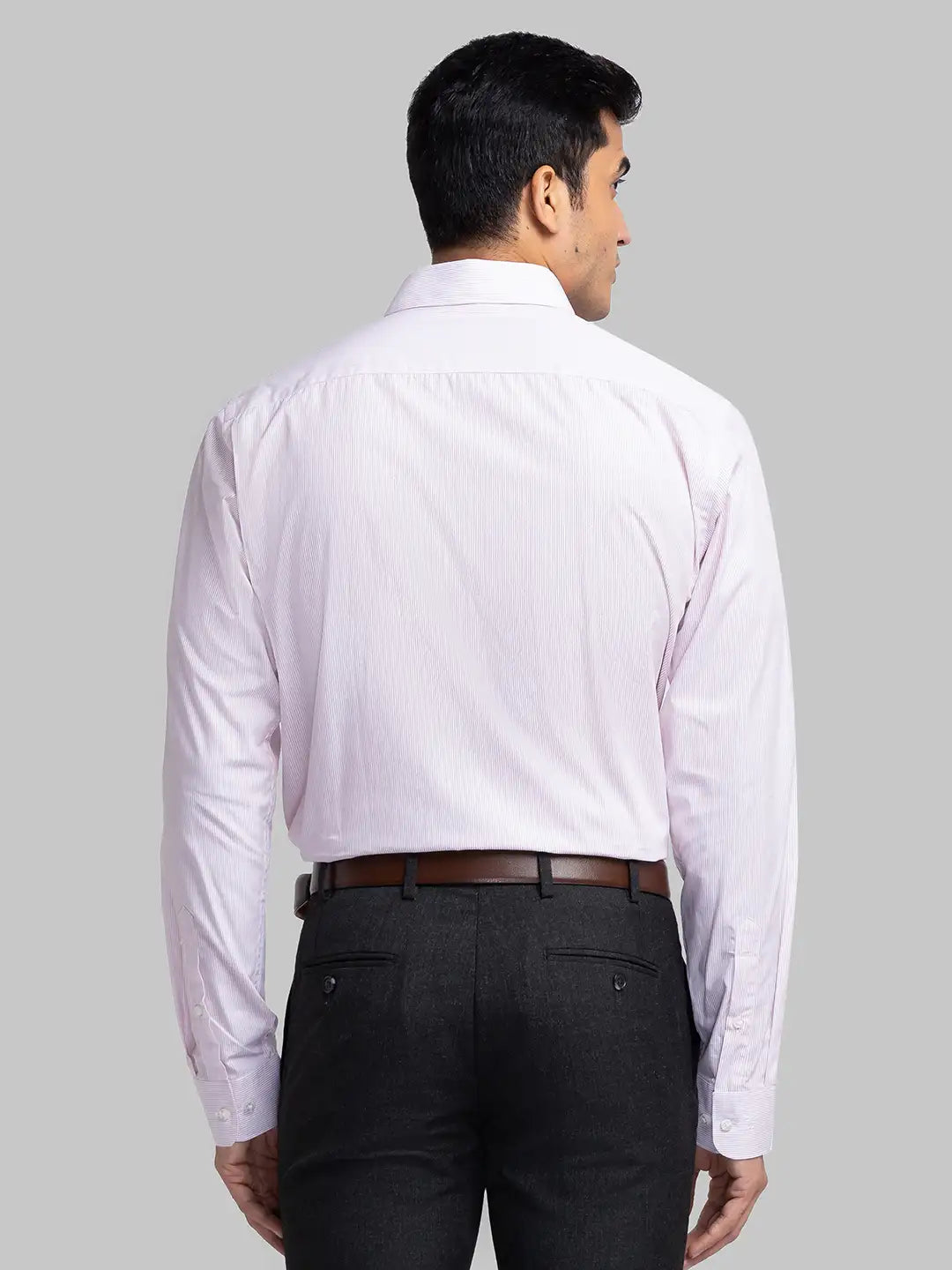 Raymond Men Orange Checks Slim Fit Cotton Shirt