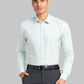 Raymond Men Blue Solid Slim Fit Cotton Shirt
