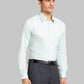 Raymond Men Blue Solid Slim Fit Cotton Shirt