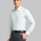 Raymond Men Blue Solid Slim Fit Cotton Shirt