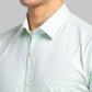 Raymond Men Blue Solid Slim Fit Cotton Shirt