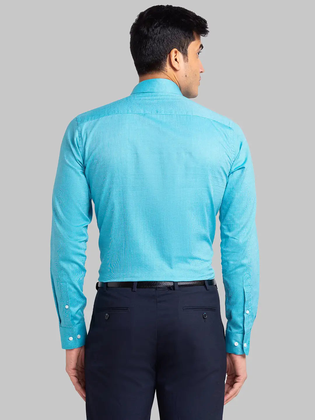 Raymond Men Yellow Structure Slim Fit Cotton Shirts