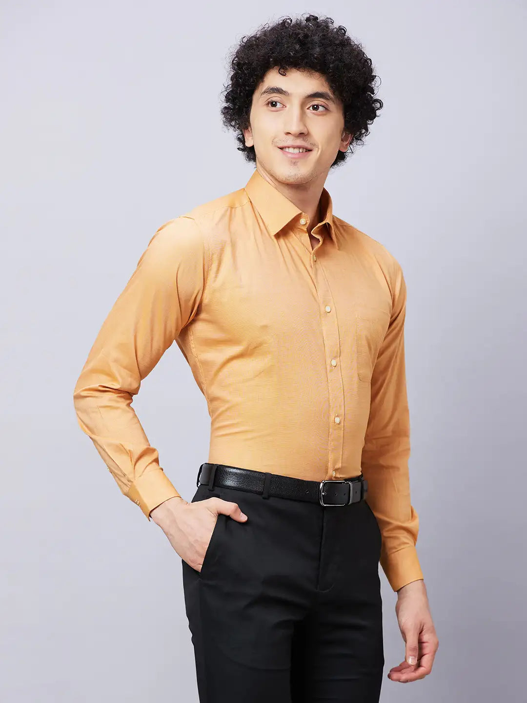 Raymond Men Violet Checks Slim Fit Cotton Shirts