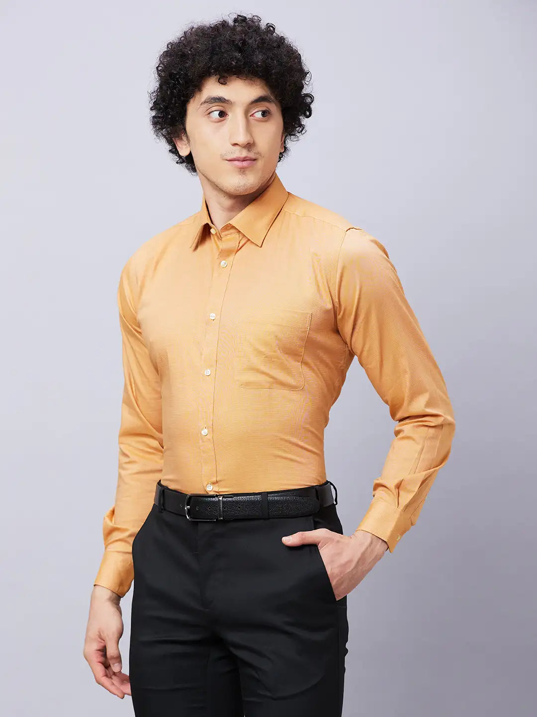 Raymond Men Violet Checks Slim Fit Cotton Shirts