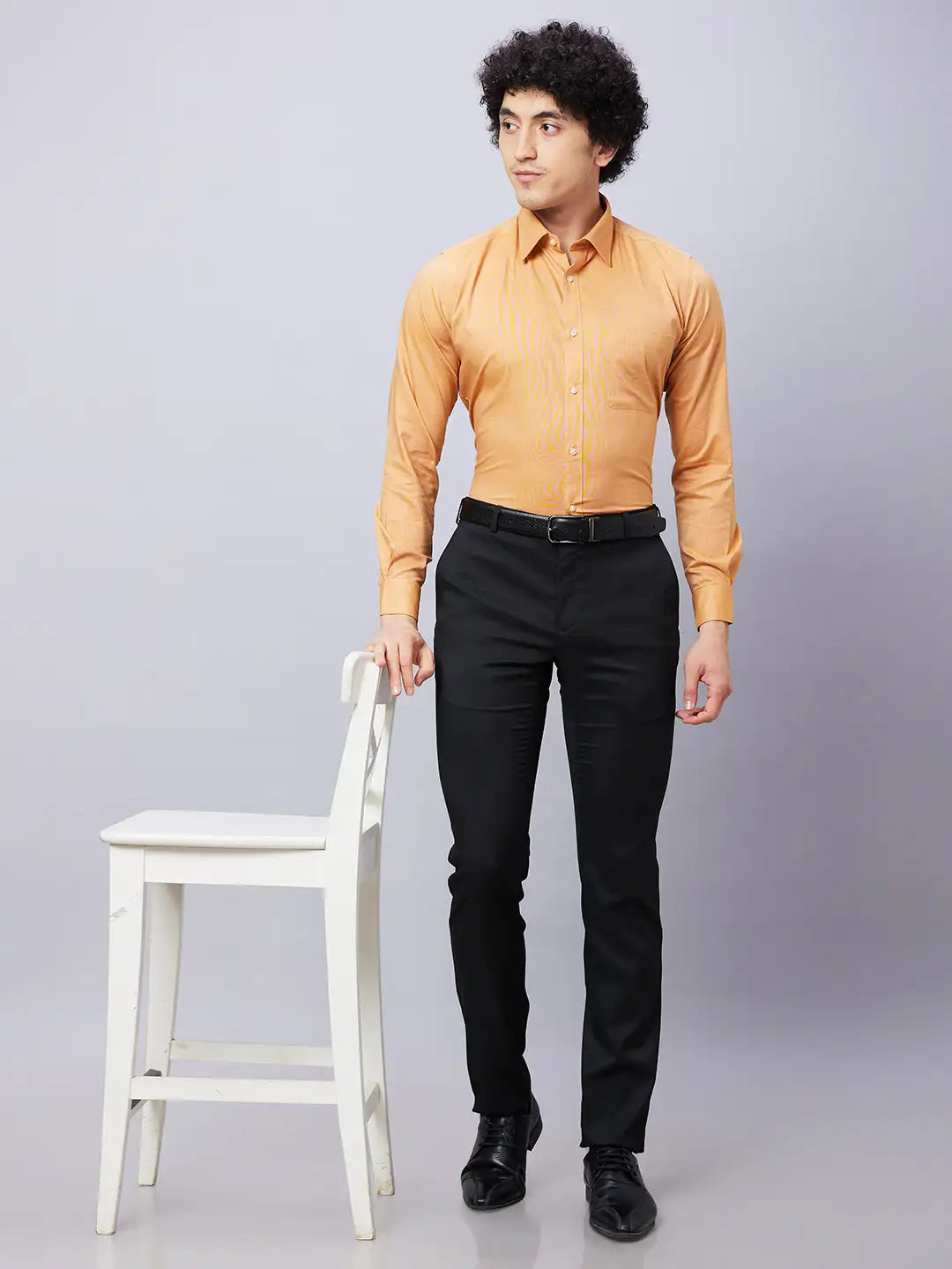 Raymond Men Violet Checks Slim Fit Cotton Shirts