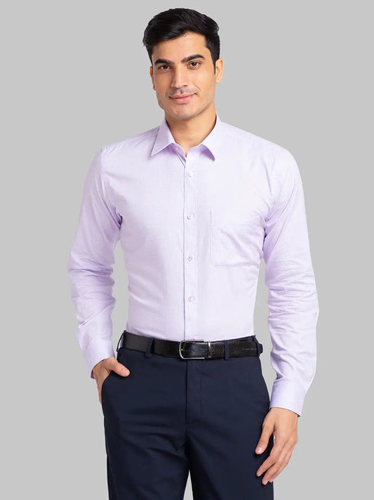 Raymond Men Red Checks Slim Fit Cotton Shirts