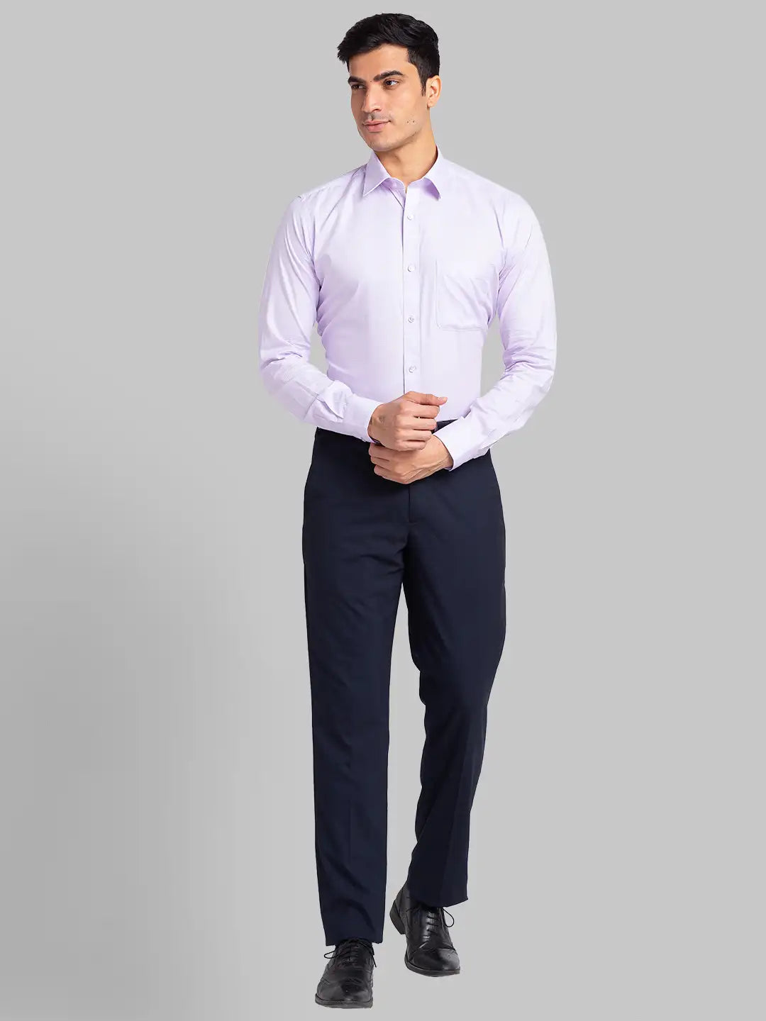 Raymond Men Red Checks Slim Fit Cotton Shirts