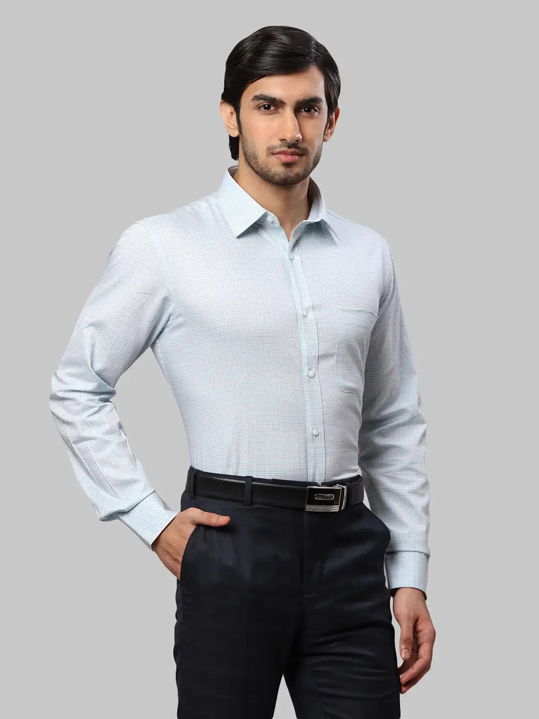 Men Slim Fit Green Shirt