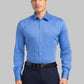 Raymond Men Blue Solid Slim Fit Cotton Shirt