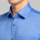 Raymond Men Blue Solid Slim Fit Cotton Shirt