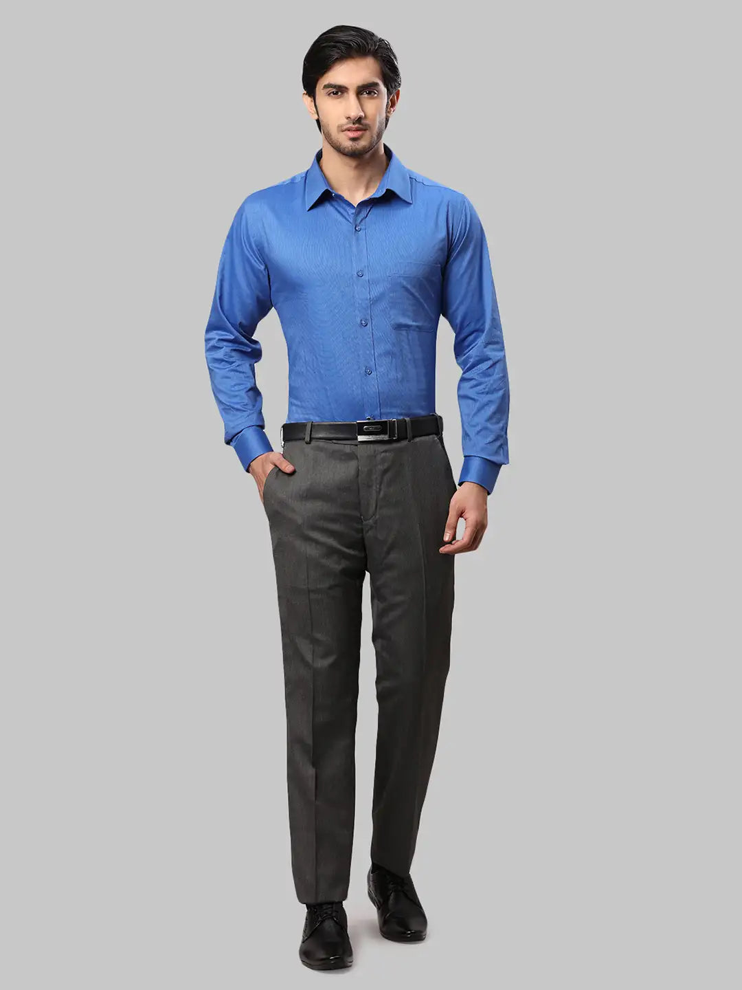 Men Slim Fit Blue Shirt