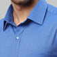 Men Slim Fit Blue Shirt