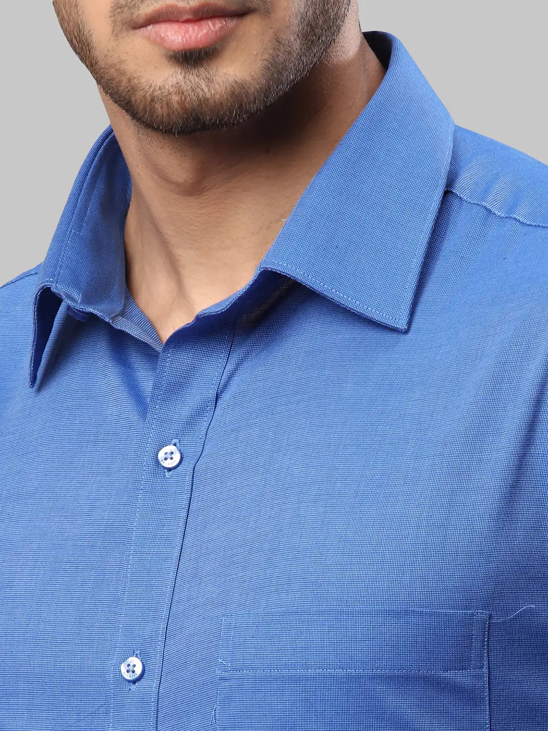 Men Slim Fit Blue Shirt