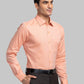 Raymond Men Red Solid Slim Fit Cotton Shirts